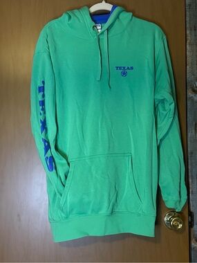 Texas Logo Teal Hooded Sweatshirt - Men